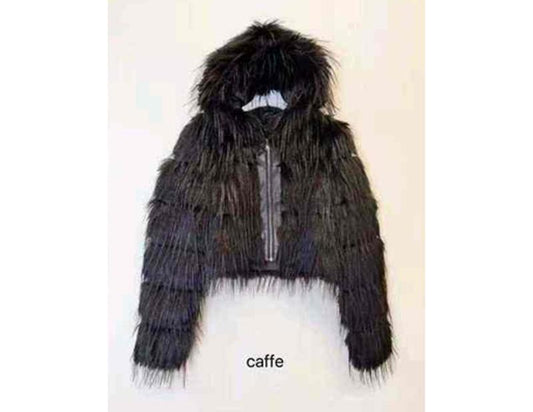 Ecopelliccia donna Blu Deise all'ingrosso modello AY932 - L&Y