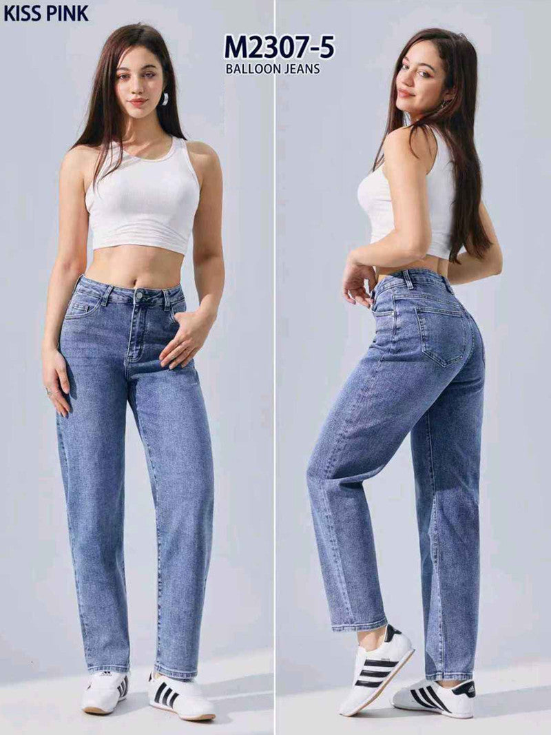 Jeans donna Kiss Pink all'ingrosso modello M2307-J3 - L&Y