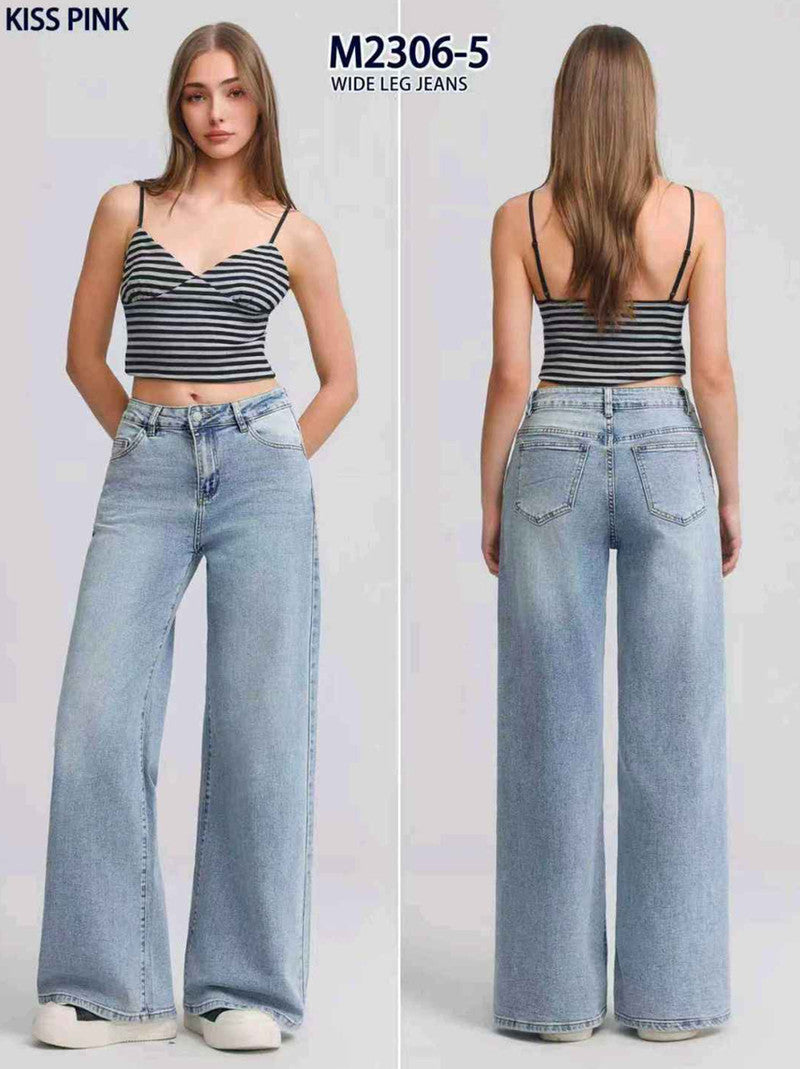 Jeans donna Kiss Pink all'ingrosso modello M2306 - L&Y
