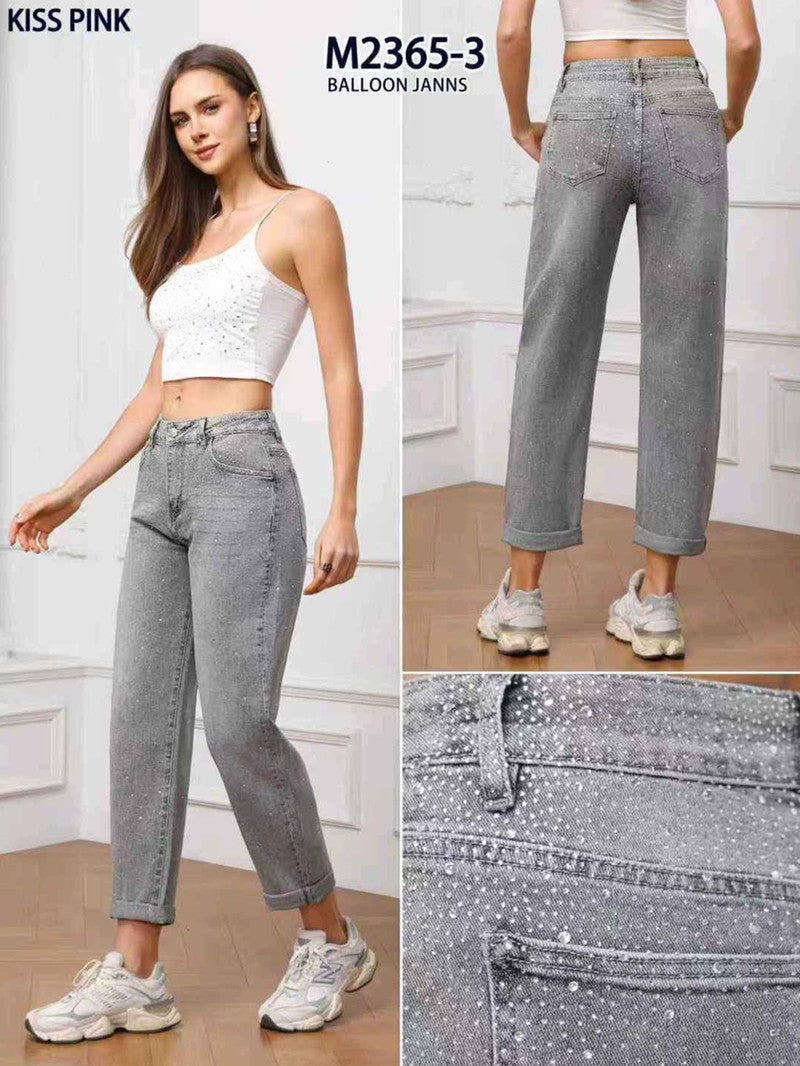 Jeans donna Kiss Pink all'ingrosso modello M2365 - L&Y