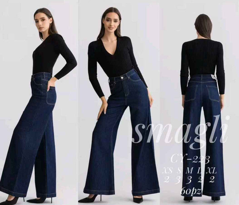 Jeans donna Smagli all'ingrosso modello CY-223 - L&Y