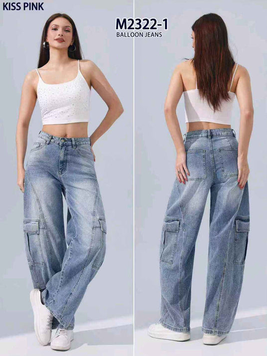 Jeans donna Kiss Pink all'ingrosso modello M2322 - L&Y