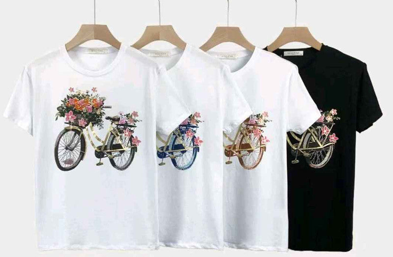 T-shirt donna Miss Kiss all'ingrosso modello MS-A212 - L&Y