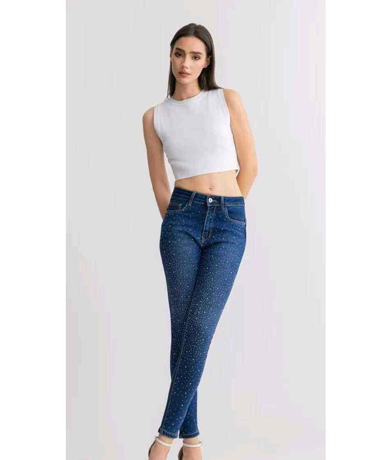 Jeans taglia comoda donna Nove & Nove all'ingrosso modello Z6277 - L&Y