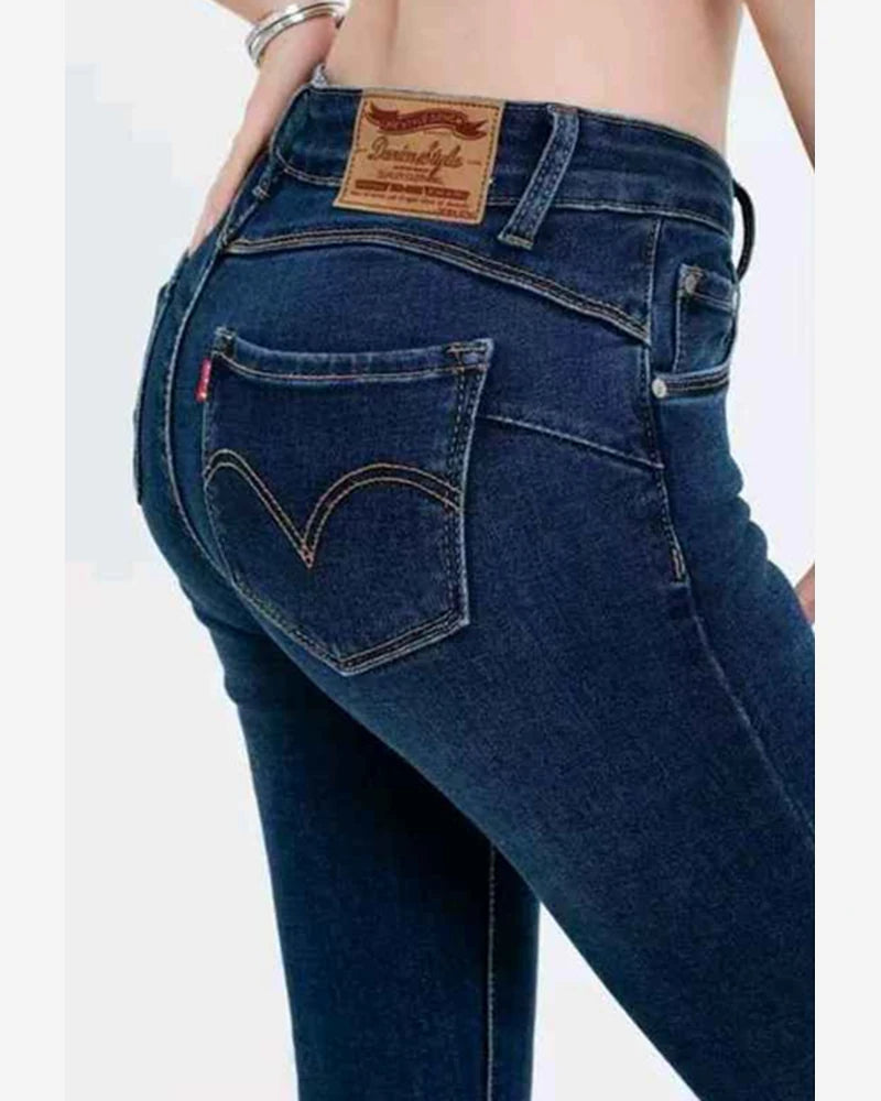 Jeans taglia comoda donna Nove & Nove blu all'ingrosso modello Z6563 - L&Y - foto 2