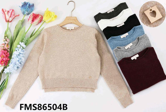 Maglia donna Blu Oltre all'ingrosso modello FMS86504B - L&Y