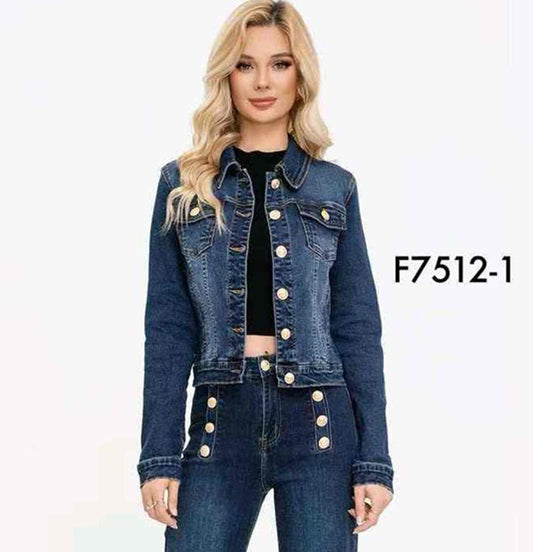 Giacca di jeans donna Farfallina all'ingrosso modello F7512-1 - L&Y