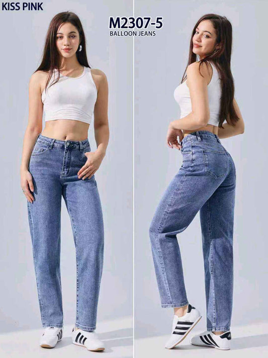 Jeans donna Kiss Pink all'ingrosso modello M2307-J3  - L&Y