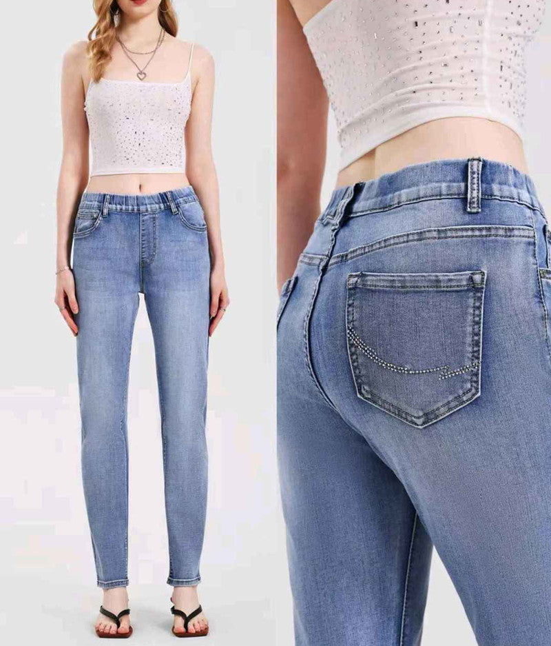 Jeans taglia comoda donna OBIETTIVO all'ingrosso modello A2985A - L&Y