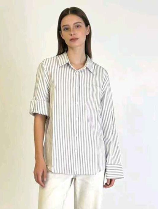 Camicia donna Blu Deise all'ingrosso modello CR-2538 - L&Y