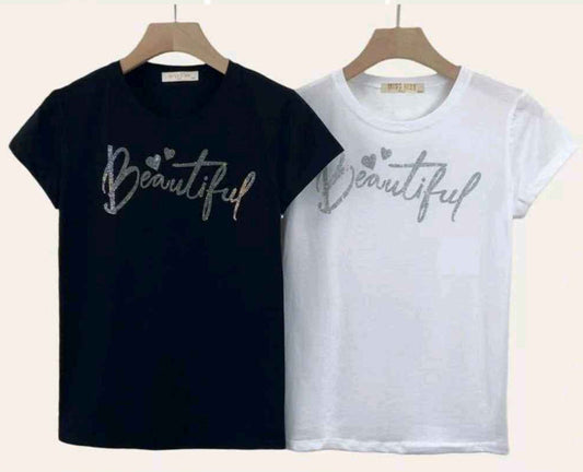 T-shirt donna Miss Kiss all'ingrosso modello MS-A299 - L&Y