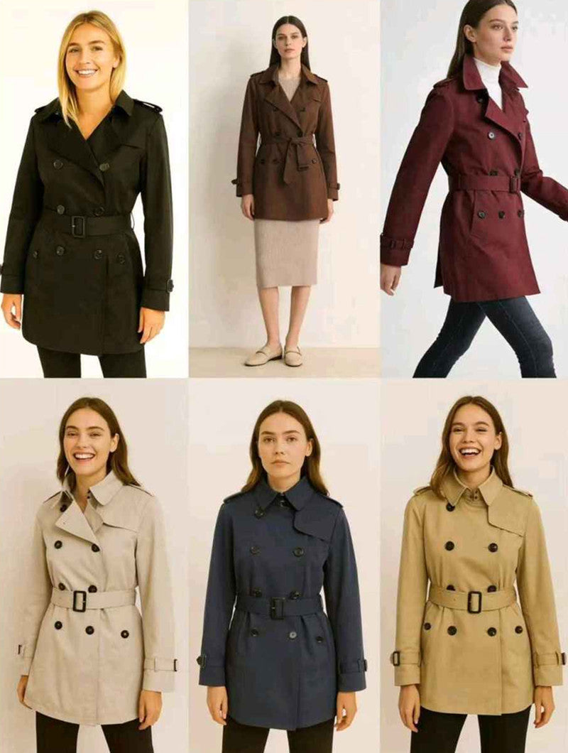 Trench donna Blu Deise all'ingrosso modello 8112 - L&Y