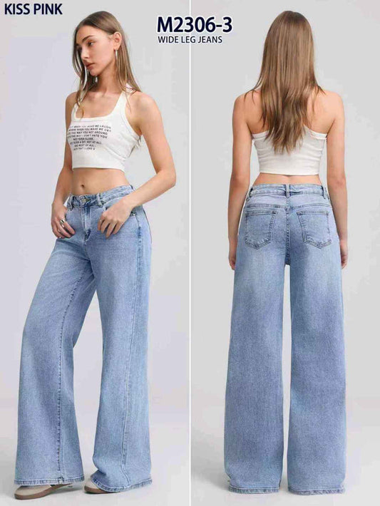Jeans donna Kiss Pink all'ingrosso modello M2306 - L&Y