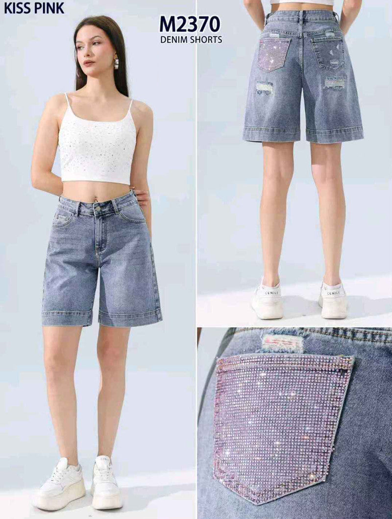 Jeans donna Kiss Pink all'ingrosso modello M2370 - L&Y
