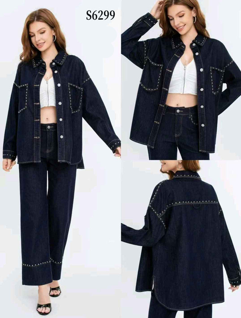 Camicia di jeans donna Water Jeans all'ingrosso modello S6299 - L&Y