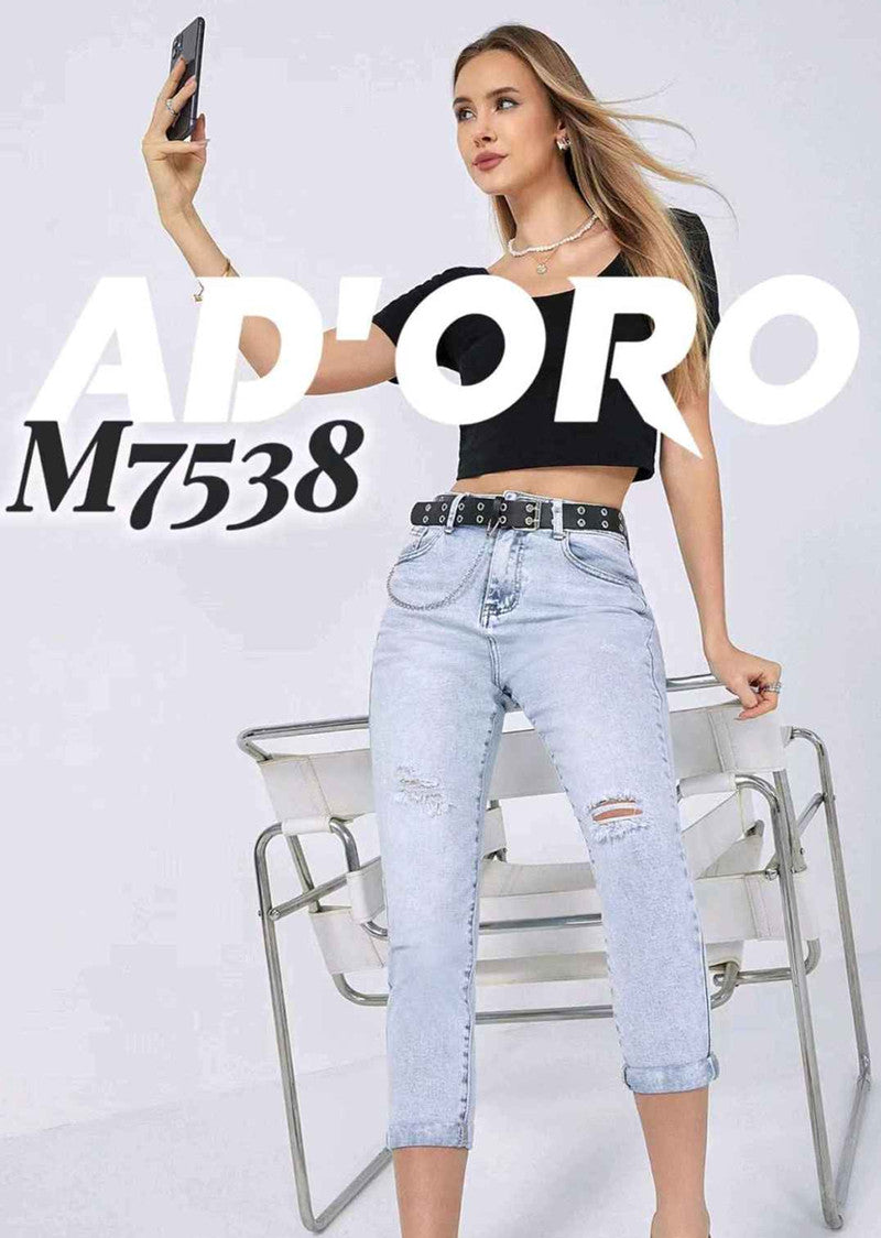 Jeans donna AD'ORO all'ingrosso modello M7538 - L&Y