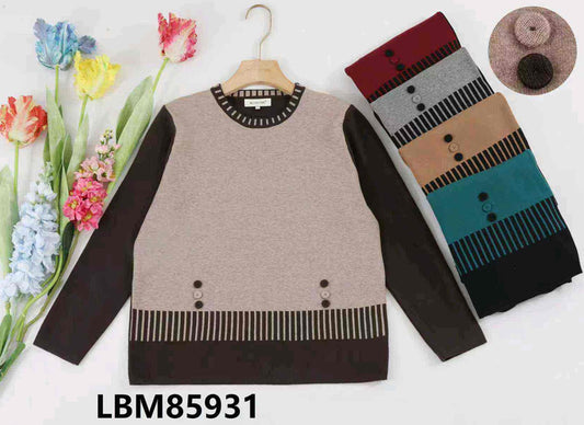 Maglia donna Blu Oltre all'ingrosso modello LBM85931 - L&Y