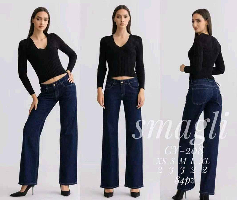 Jeans donna Smagli all'ingrosso modello CY-208 - L&Y