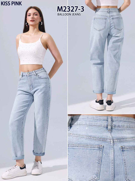 Jeans donna Kiss Pink all'ingrosso modello M2327 - L&Y