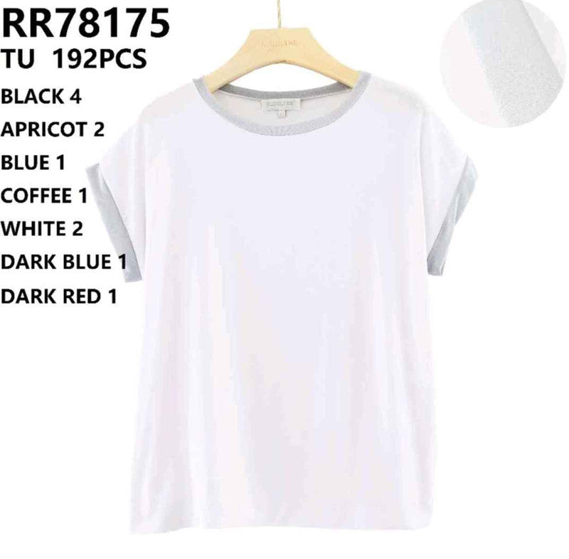 T-shirt donna Blu Oltre all'ingrosso modello RR78175 - L&Y