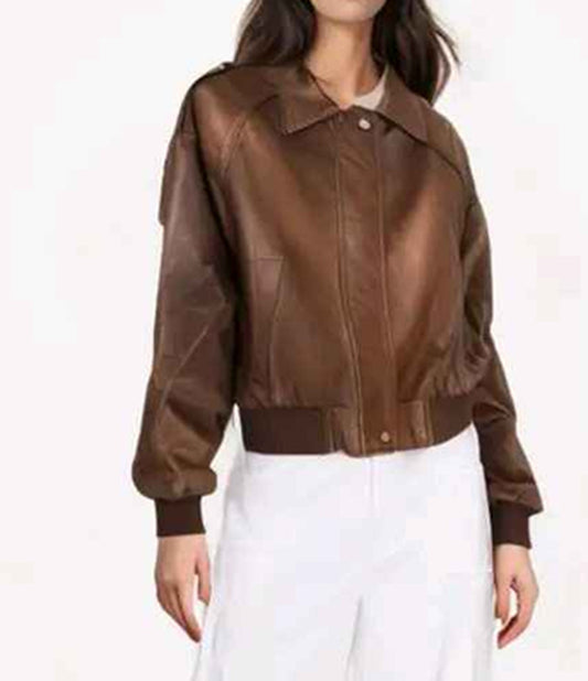 Giacca di ecopelle donna Blu Deise all'ingrosso modello AY923 - L&Y