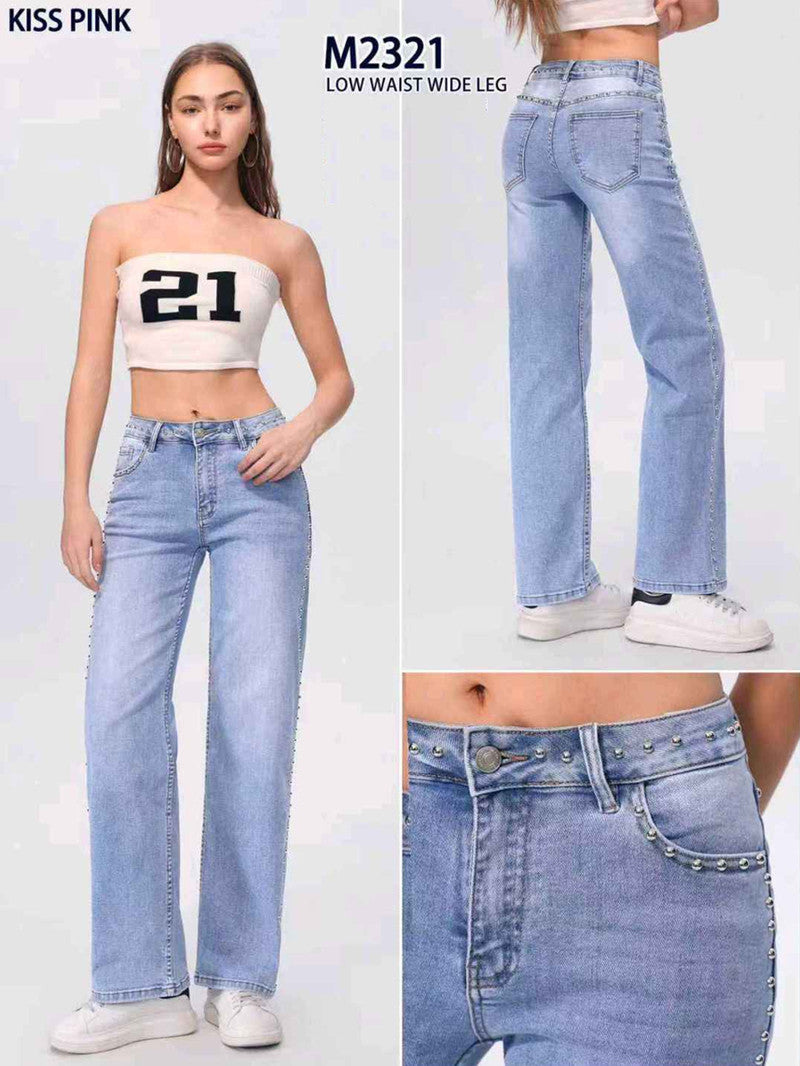 Jeans donna Kiss Pink all'ingrosso modello M2321 - L&Y