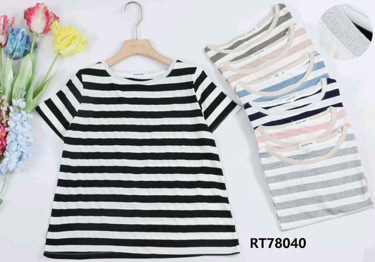 T-shirt donna Blu Oltre all'ingrosso modello RT78040 - L&Y