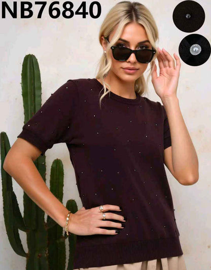 Maglia donna Blu Oltre all'ingrosso modello NB76840 - L&Y