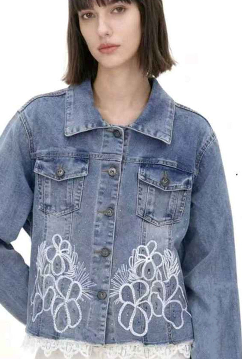Giacca di jeans donna Miss Kiss all'ingrosso modello SMR20131 - L&Y