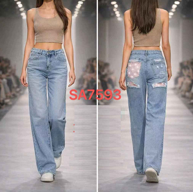 Jeans donna Eilous Jeans all'ingrosso modello SA-7593 - L&Y
