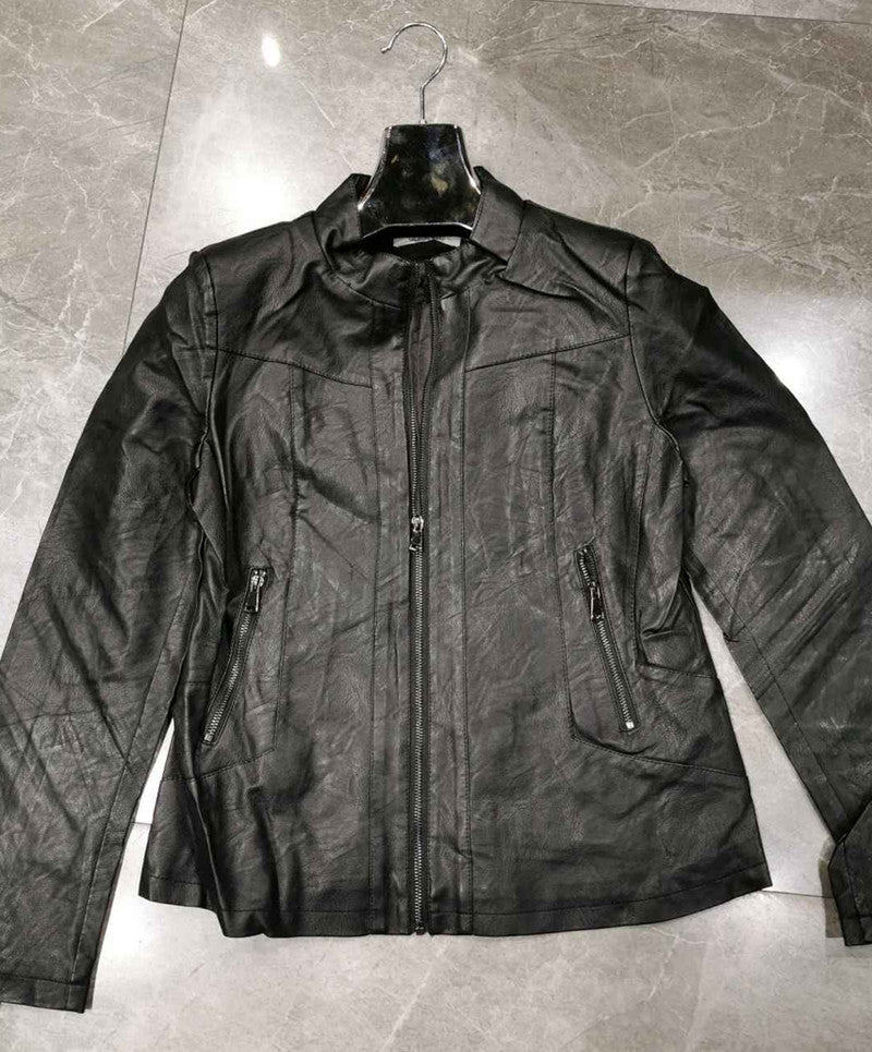 Giacca di ecopelle taglia comoda donna Ousen all'ingrosso modello A89016 - L&Y