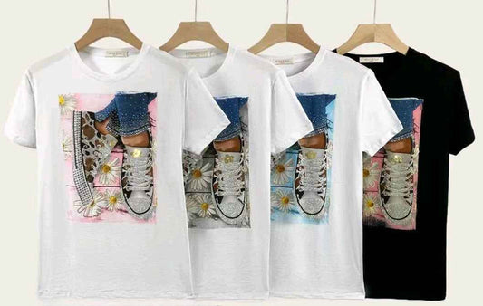 T-shirt donna Miss Kiss all'ingrosso modello MS-A231 - L&Y