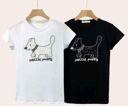 T-shirt donna Miss Kiss all'ingrosso modello MS-A329 - L&Y