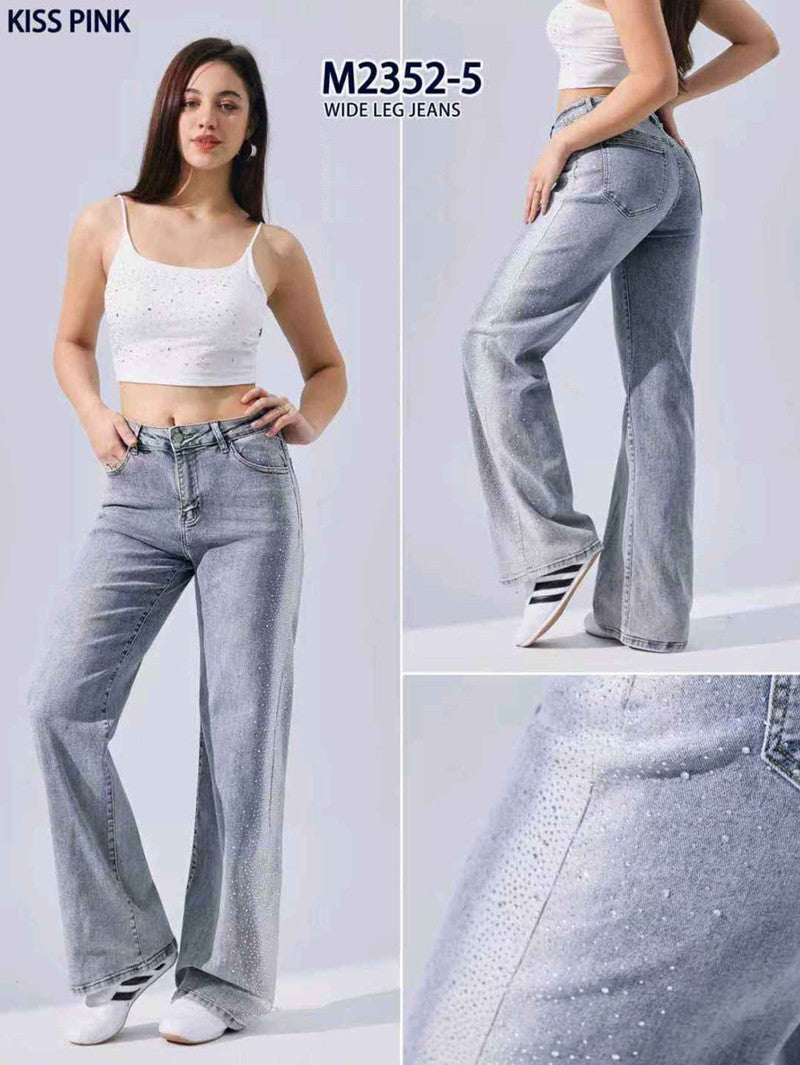 Jeans donna Kiss Pink all'ingrosso modello M2352 - L&Y