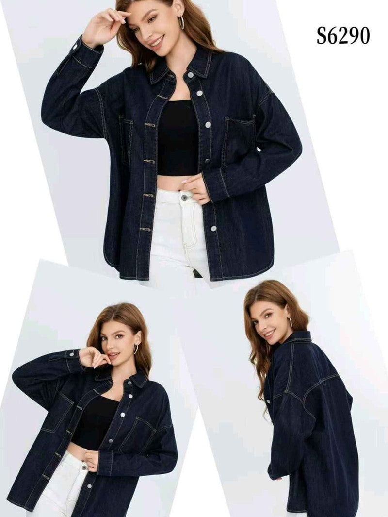 Camicia di jeans donna Water Jeans all'ingrosso modello S6290 - L&Y