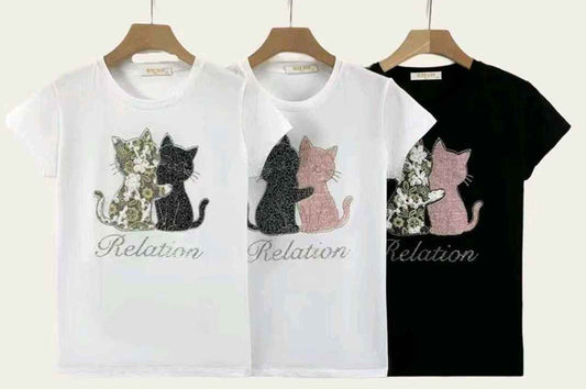 T-shirt donna Miss Kiss all'ingrosso modello MS-A818 - L&Y