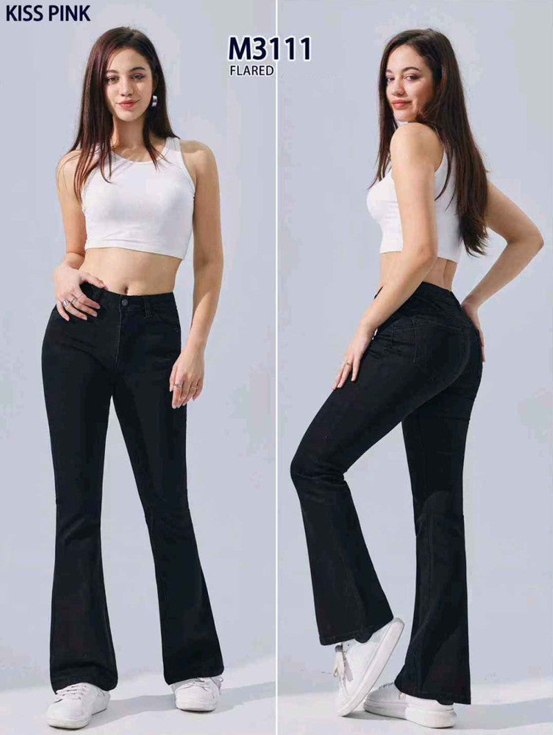 Jeans taglia comoda donna Kiss Pink all'ingrosso modello M3111 - L&Y