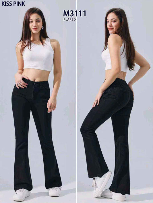 Jeans taglia comoda donna Kiss Pink all'ingrosso modello M3111 - L&Y