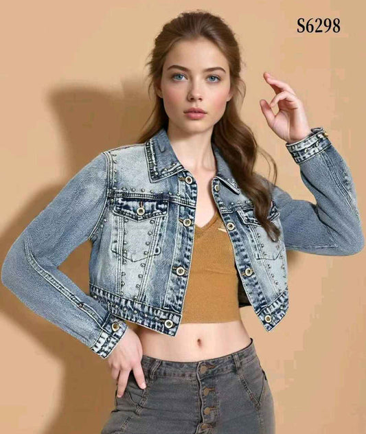 Giacca di jeans donna Water Jeans all'ingrosso modello S6298 - L&Y