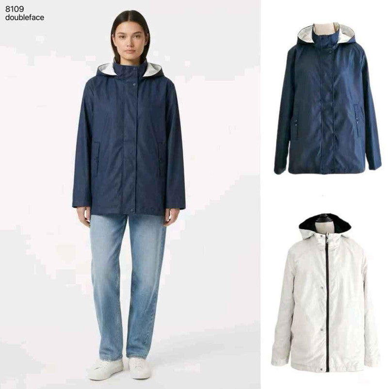 Giacca taglia comoda donna Blu Deise all'ingrosso modello 8109 - L&Y