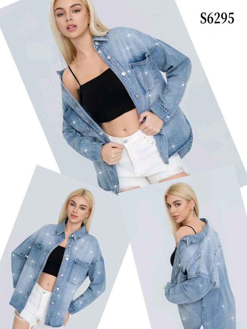 Camicia di jeans donna Water Jeans all'ingrosso modello S6295 - L&Y