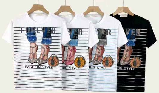 T-shirt donna Miss Kiss all'ingrosso modello MS-A683 - L&Y