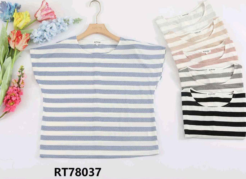 T-shirt donna Blu Oltre all'ingrosso modello RT78037 - L&Y