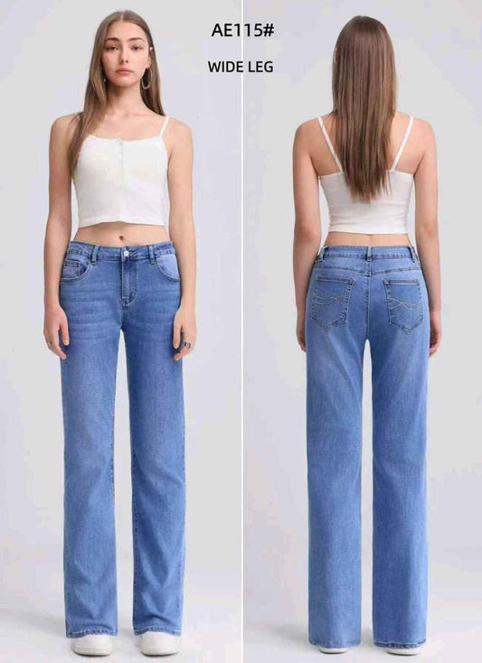 Jeans taglia comoda donna Kiss Pink all'ingrosso modello AE115 - L&Y