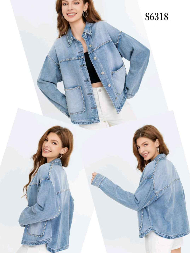 Giacca di jeans donna Water Jeans all'ingrosso modello S6318 - L&Y