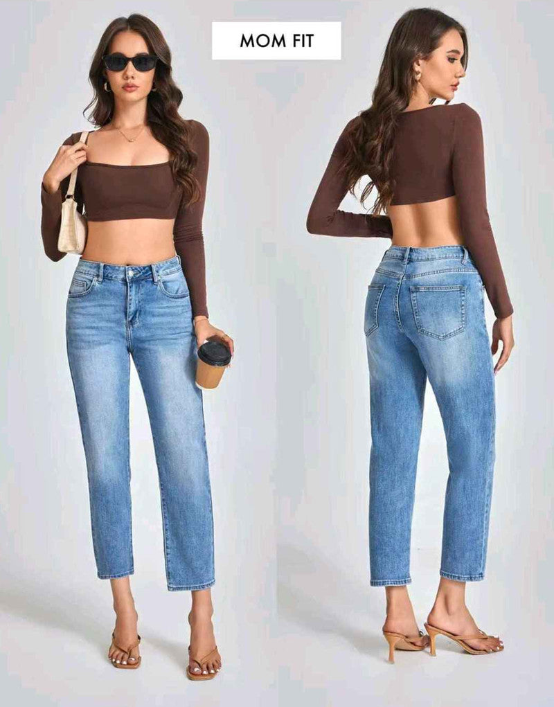 Jeans taglia comoda donna Farfallina all'ingrosso modello L1508 - L&Y