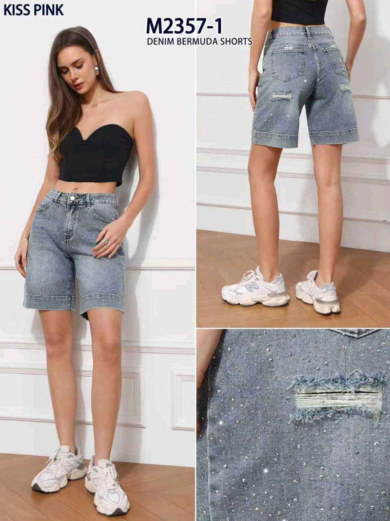 Jeans donna Kiss Pink all'ingrosso modello M2357 - L&Y