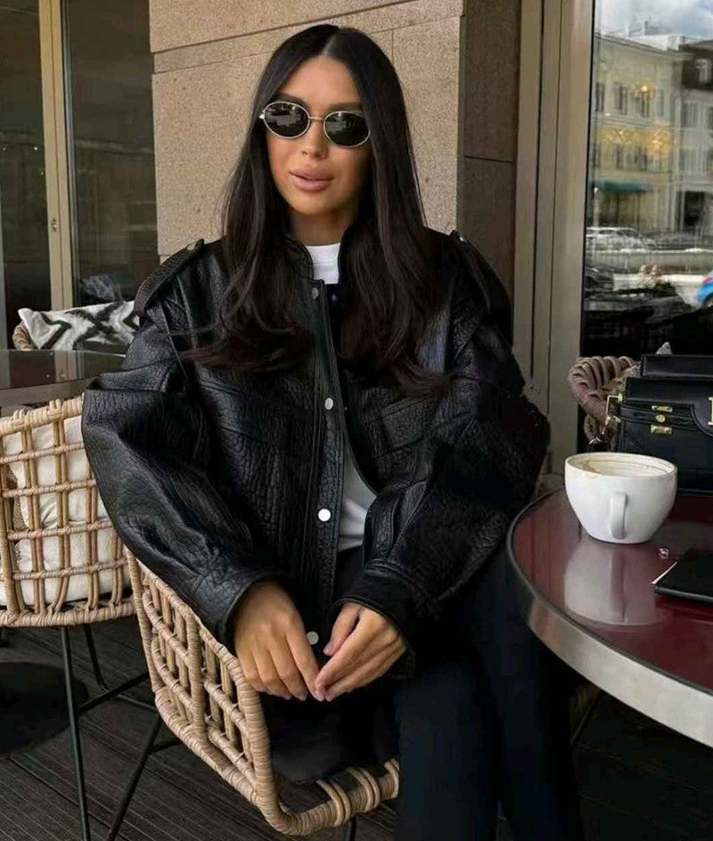 Giacca di ecopelle donna Vinceotto all'ingrosso modello DD76-A - L&Y