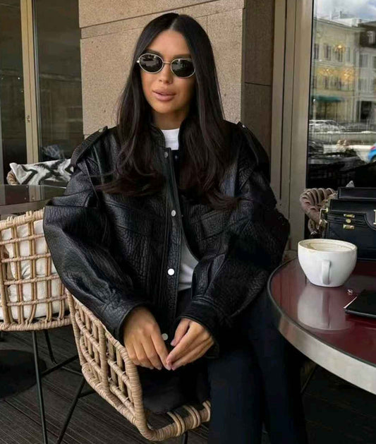 Giacca di ecopelle donna Vinceotto all'ingrosso modello DD76-A - L&Y