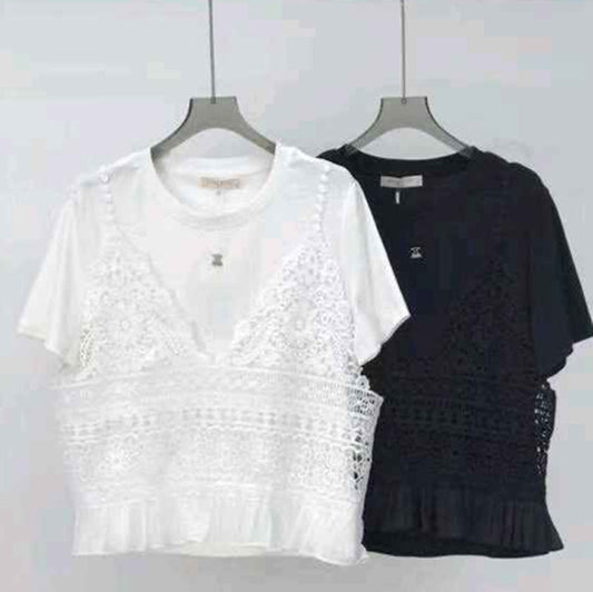 T-shirt donna Miss Kiss all'ingrosso modello SMR20117 - L&Y